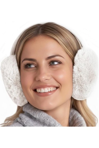 Brook + Bay Foldable & Furry Ear Muffs For Women & Men, Fleece Ear Warmers Fo...