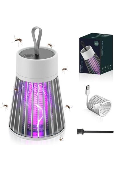 Morvena Picks Lampă electrică anti-țânțari, reîncărcabilă prin USB, cu lampă ...