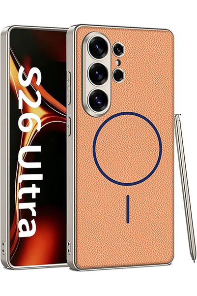 Noor Spark For Samsung Galaxy S26 Ultra 6.9" Mobile Phone Case, Premium Leath...
