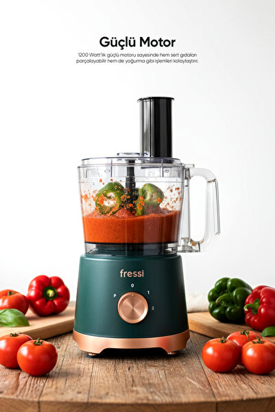 Fressi Power Blender Seti Mutfak Robotu Salata Doğrayıcı 2,5L 1200W FR-PBL02 Armonia