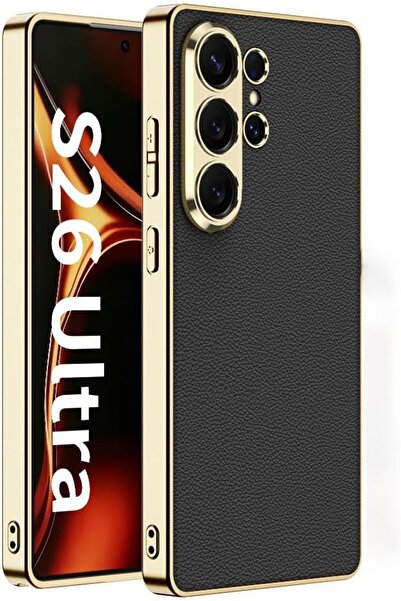 GENERAL Leather Case for Samsung S26 Ultra: Luxury Electroplated Frame Cover ...