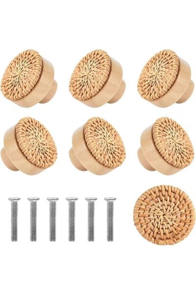 Morvena Picks 4 x 4 cm - Set de 6 - Mânere pentru uși și sertare de dulap - B...