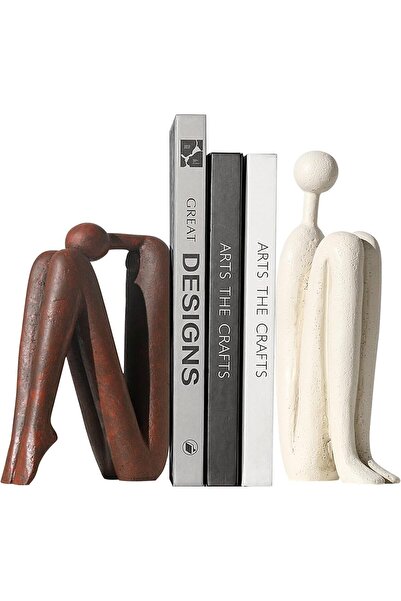 Generic Book Ends, Decorative Thinker Bookends, Book Holder, Heavy book Stopp...