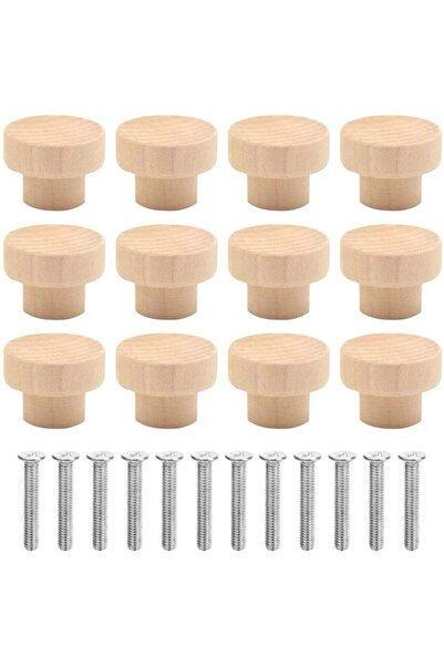 Morvena Picks Set de butoane din lemn pentru mobilă (12 bucăți) - 35 x 26 mm ...
