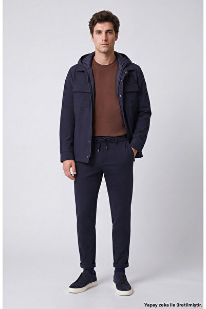 Network Lacivert Jogger Örme Pantolon