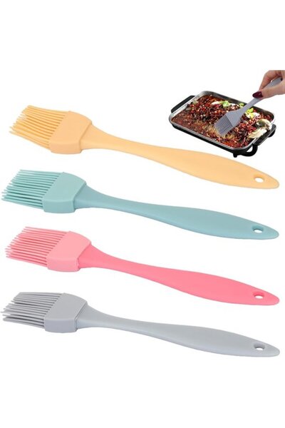 Morvena Picks Set de 4 pensule de silicon pentru copt și gătit la grătar