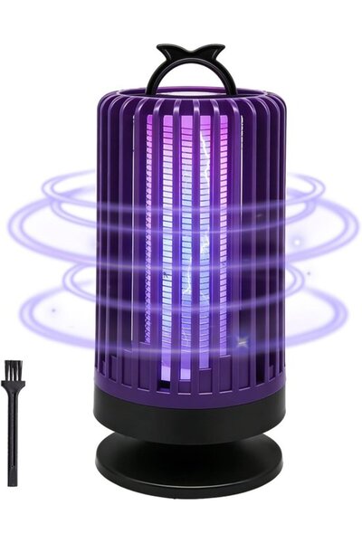 Morvena Picks Lampă UV LED anti-țânțari, reîncărcabilă prin USB, potrivită at...