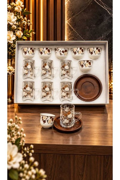 Generic Brand Luxury Coffee Tea Set Elegant Design with Floral Embossment Tea...