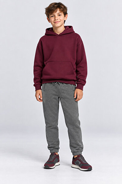 AHENGİM Boy's Jogger Sweatpants Black Navy Blue Beige Gray Ak55010