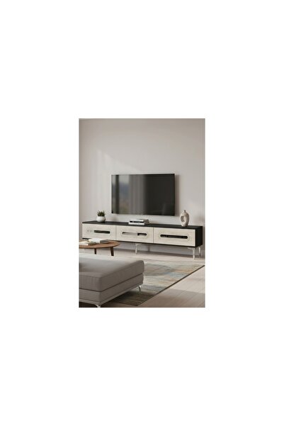 Vivense RANY TV SEHPASI, ANTRASİT TRAVERTEN SİLVER, 180 CM, TSA1806ATS