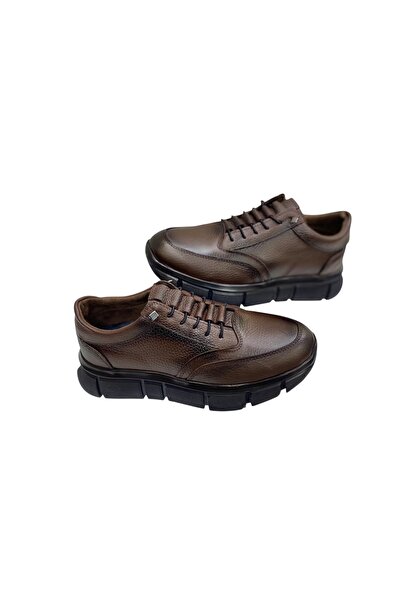 SULA Men's Leather Shoes with Rubber Laces, Brown Inside, Warm Lining, Poly S...