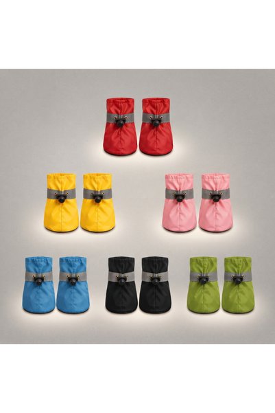 Generic Brand Pet Paw Boots - Corded Design - Non-Slip Sole