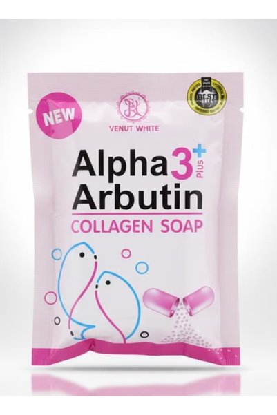 ALPHA ARBUTIN 3 Plus Collagen Soap 80 g Brightening Whitening Moisturizing An...
