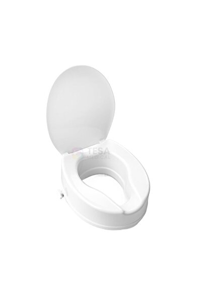 Tesa Înălțător de toaletă, 10 cm, cu capac și sistem de prindere reglabil, in...