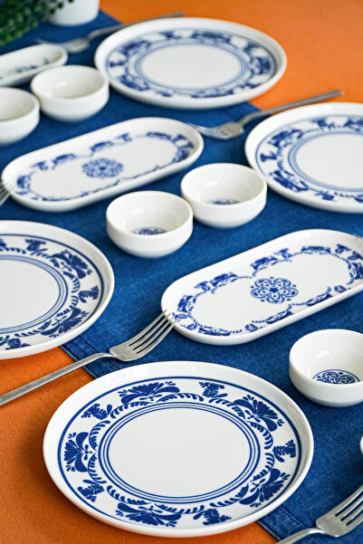 Heda Porselen Lalezar 16 Piece Porcelain Breakfast Set for 6 People