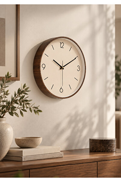 HOMİNG Otto Duvar Saati Kahve 30 cm