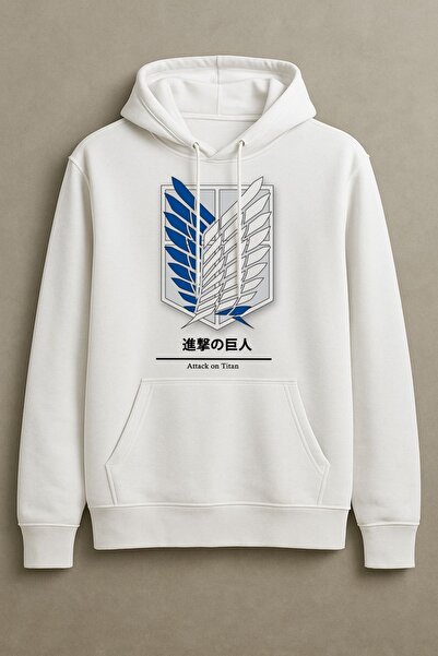 Vordevia Attack on Titan Printed Cotton 3 Thread Threaded Oversize Sweatshirt