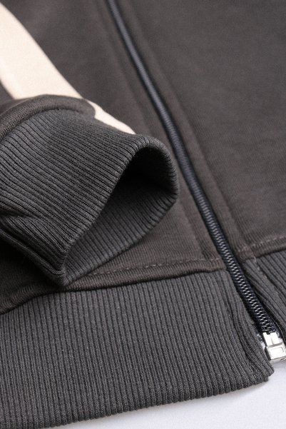 kinderos Set din două piese pentru băieți, cu glugă și broderie ursuleț, cu trei fire - 26K 6455