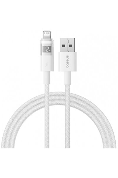 Baseus Cablu Date si Incarcare USB-A - Lightning Display 2, 12W, 2m, Alb P103...