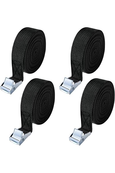 Generic 4 Pcs Tie Down Straps,3M x 25mm Ratchet Straps, with Quick Release Ca...