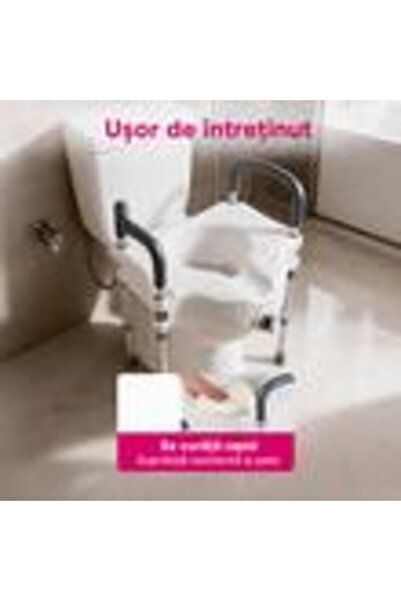 Tesa Înălțător de toaletă cu mânere de susținere, picioare reglabile pe înălțime 50-60 cm, max. 100 kg, TMS 7060 BL RIVO