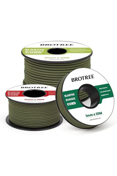 Brotree حبل مطاطي بطول 10 أمتار وسمك 3 مم، خيط مرن