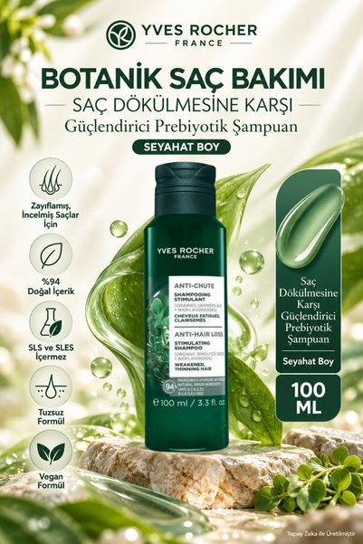 Yves Rocher Saç Dökülmesine Karşı Güçlendirici Prebiyotik Seyahat Boy Şampuan...