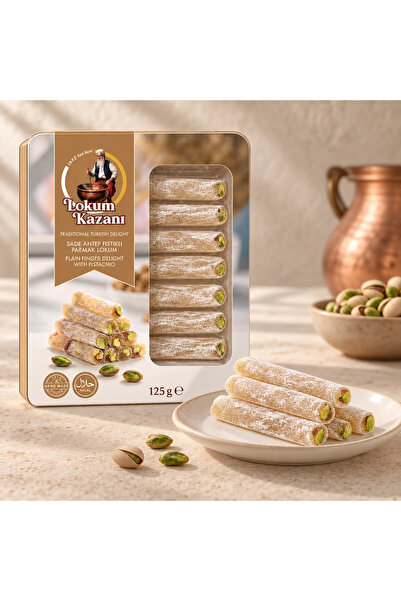 Sade Antep Fıstıklı Parmak Lokum 125 g | Lokum Kazanı