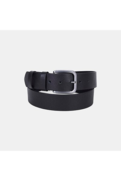 Desa Men's Black Double Bridge Sports Leather Belt