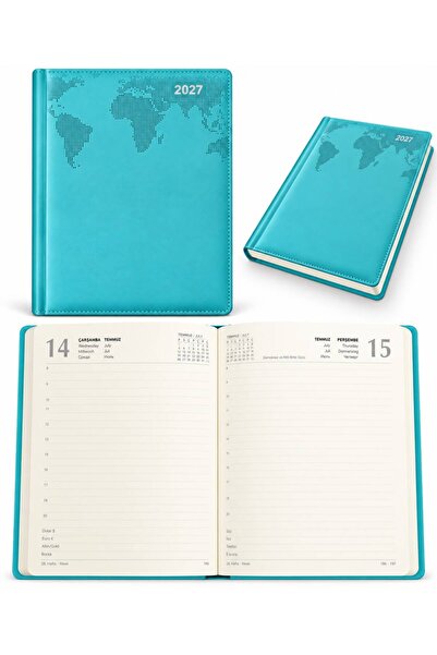 nesnelgift 2027 16X24 World Patterned 1520 Thermo Leather Dated Agenda (Ivory...