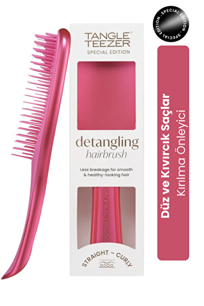 Tangle Teezer Ultimate Detangler Chrome After Party Pink Pembe Düz ve Kıvırcı...
