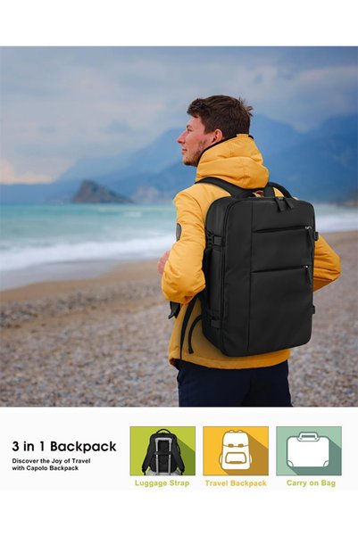 EHOME Travel Backpack for Women Men Waterproof Laptop Backpack Airlines Approved Carry On Backpack Bag Computer Bookbag for Business, Work, Traveling Fits 17 Inch Laptop