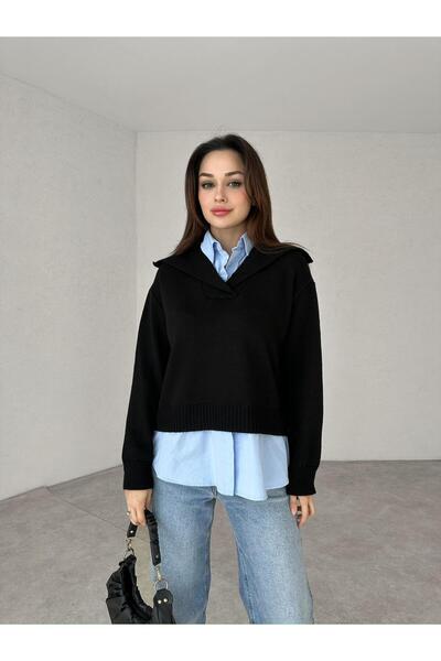 Mooi Butik Pulover TAIISA 5994 - Negru