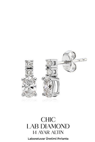 So CHIC... 0.76 Karat HRD Sertifikalı Laboratuvar Üretimi Pırlanta Altın Oval...