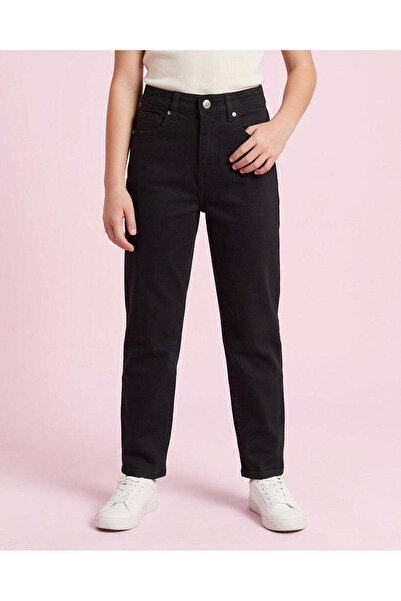 REDTAG Senior Girls Black Straight Fit Jeans