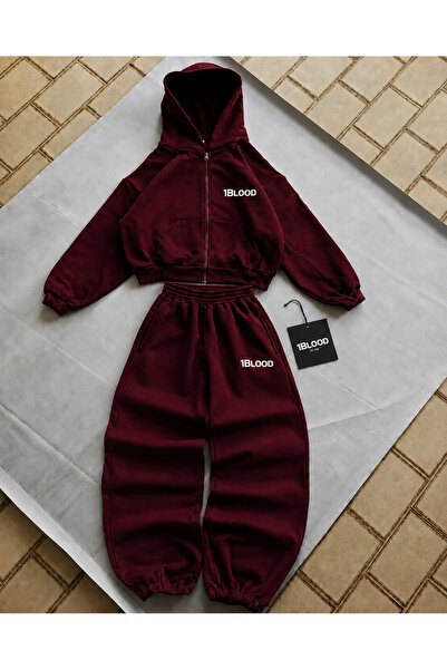 1blood Premium Detaylı Baggy Unisex Eşofman Takımı