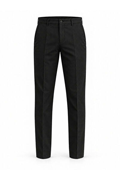 Danger Men's Comfort Fit Textured Chino Trousers Black 0173Dngr