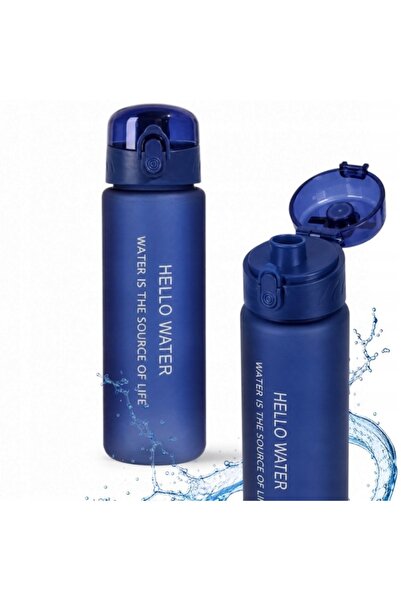 ECARLA Sticlă de apă, bidon sport HELLO WATER 600ML albastru BD68