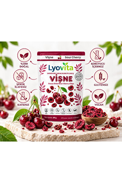 Vişne - Dondurularak Kurutulmuş (Freeze Dried) 20 g