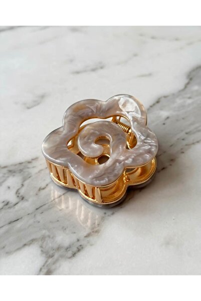 Portakal Esintisi Plica Spiral Detailed Bone-Look Metal Buckle