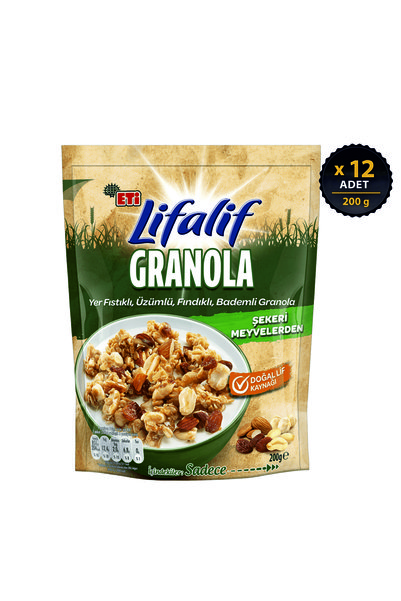 Eti Lifalif Granola Kuruyemişli 200 G X 12 Adet