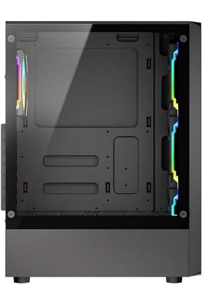 Twisted Minds PHANTOM ATX Mid Tower PC Gaming Case Black – 4×120mm ARGB Fans, Tempered Glass Front/S