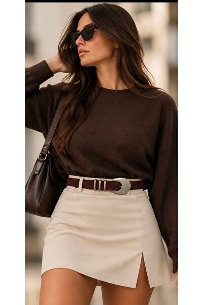Fiori Luxury Suede Tin Buckle Bridge Women's Belt, Trouser Belt, Coat Belt, D...