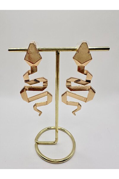 Mua Bijoux Brand Snake Model Gold Color Studded Earrings