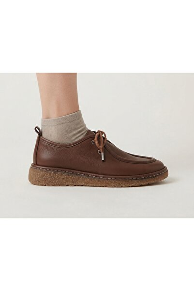 MARCO ROCCO Genuine Leather Rubber Sole Lace-Up Casual Women's Shoes