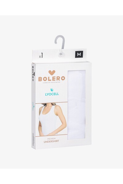 Bolero Women's White Thick Strap Premium Cotton Undershirt
