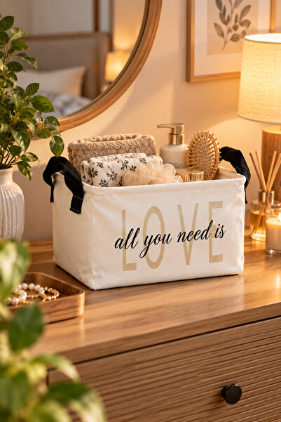 PH Prendi Home Cutie organizatoare din material textil alb Love, organizator ...