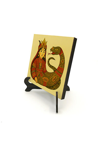 Sadrazam Şahmeran Printed Wooden Tabletop 10X10 1g-ş7