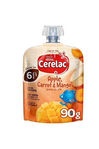 Nestle Cerelac Apple Carrot & Mango Fruits Puree Pouch Bay Food From 6 Months...