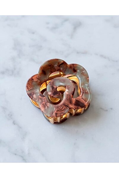 Portakal Esintisi Plica Spiral Detailed Bone-Look Metal Buckle
